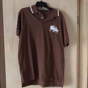Polo by Ralph Lauren Chocolate Polo Shirt with White Logo